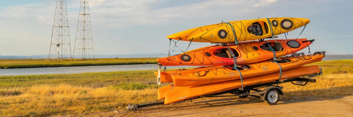 kayak on boat trailer Kayak on Boat Trailer